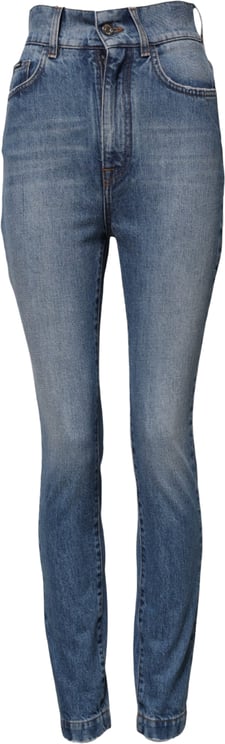 Dolce & Gabbana Dolce & Gabbana Blue Washed Skinny High Waist Denim Jeans