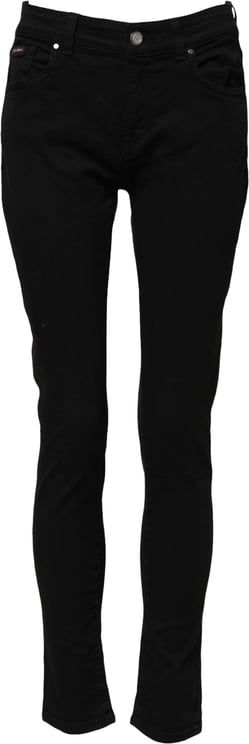 Dolce & Gabbana Dolce & Gabbana Black Cotton Logo Skinny Mid Waist Denim Jeans