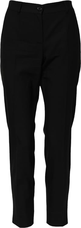 Dolce & Gabbana Dolce & Gabbana Black Wool High Waist Tapered Pants