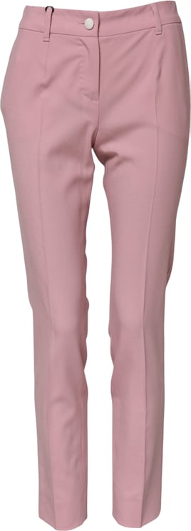 Dolce & Gabbana Dolce & Gabbana Pink Wool High Waist Tapered Pants