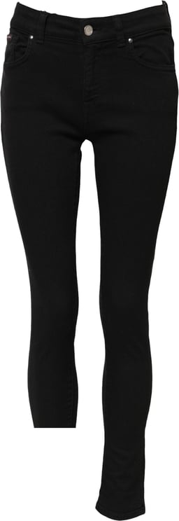 Dolce & Gabbana Dolce & Gabbana Black Cotton Logo Skinny MidWaist Denim Jeans