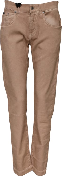 Dolce & Gabbana Dolce & Gabbana Brown Cotton Boyfriend Denim Trousers Jeans
