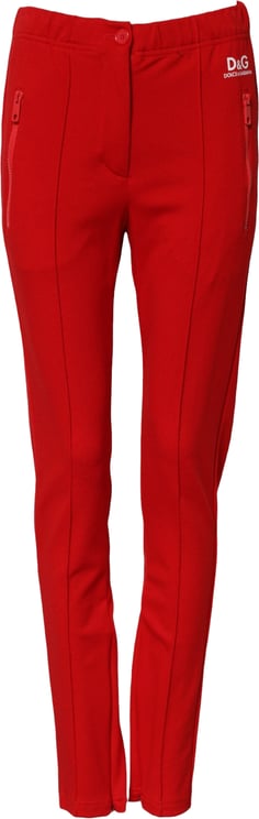 Dolce & Gabbana Dolce & Gabbana Red Mid Waist Slim Fit Pants