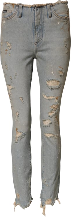 Dolce & Gabbana Dolce & Gabbana Light Blue High Waist Skinny Denim Jeans