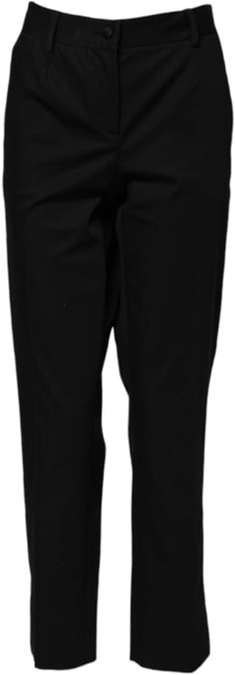 Dolce & Gabbana Dolce & Gabbana Black Cotton High Waist Formal Pants