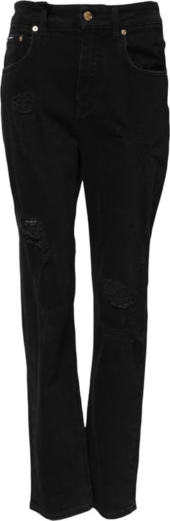 Dolce & Gabbana Dolce & Gabbana Black Boyfriend Cotton Flared Denim Jeans