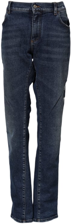 Dolce & Gabbana Dolce & Gabbana Blue Cotton Mid Waisted Straight Denim Jeans
