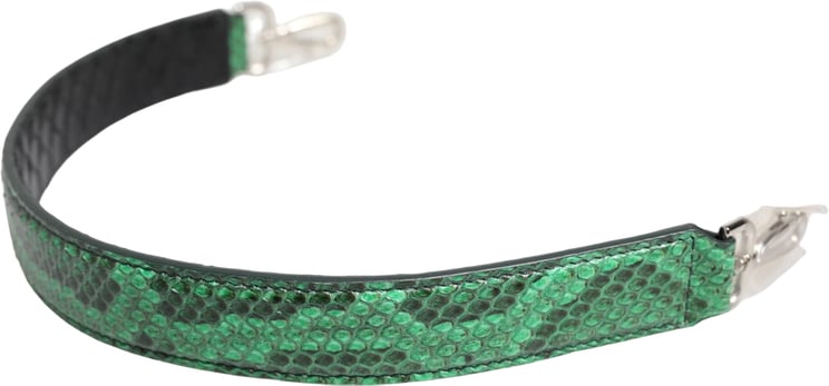 Dolce & Gabbana Dolce & Gabbana Black Green Exotic Leather Bag Shoulder Strap