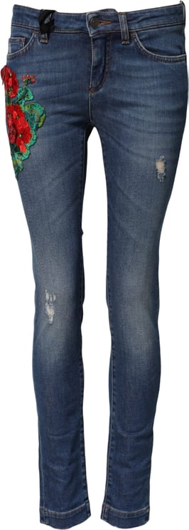 Dolce & Gabbana Dolce & Gabbana Blue Cotton Low Waist Skinny Denim Jeans