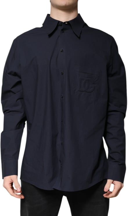 Dolce & Gabbana Dolce & Gabbana Dark Blue Cotton Long Sleeve Shirt