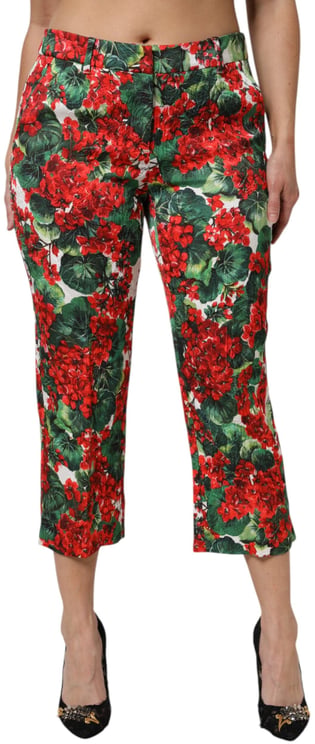 Dolce & Gabbana Dolce & Gabbana Multicolor Floral Print Cropped Pants