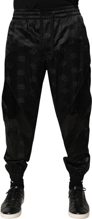Dolce & Gabbana Dolce & Gabbana Black Logo DG Print Men Jogger Sweatpants Pants