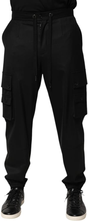 Dolce & Gabbana Dolce & Gabbana Solid Black Cargo Jogger Men Sweatpants Pants