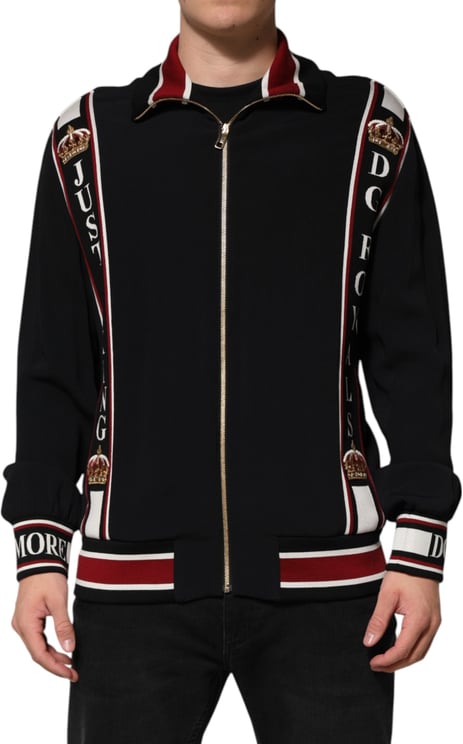 Dolce & Gabbana Dolce & Gabbana Black DG King Full Zip Sweatshirt Sweater
