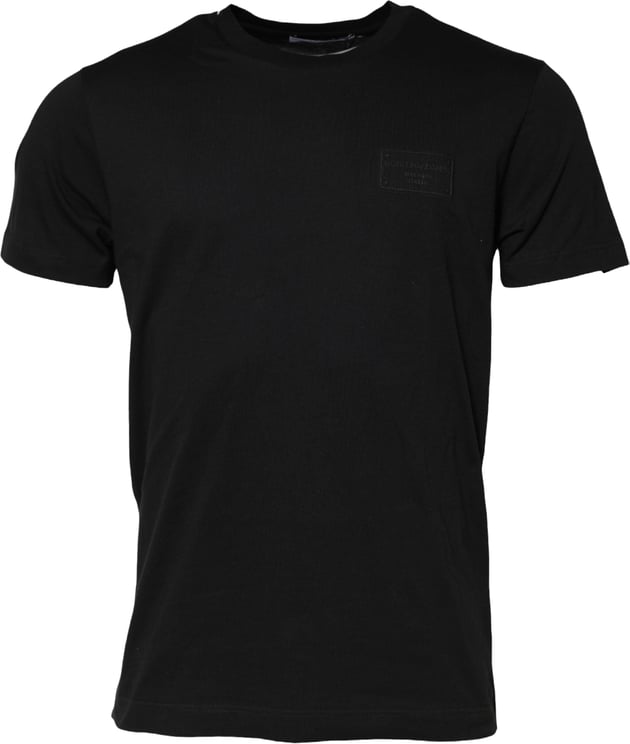 Dolce & Gabbana Dolce & Gabbana Black Logo Plaque Cotton Crew Neck T-shirt