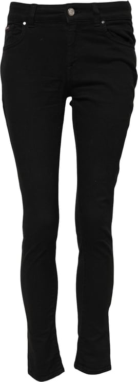 Dolce & Gabbana Dolce & Gabbana Black Cotton Skinny Mid Waist Denim Jeans