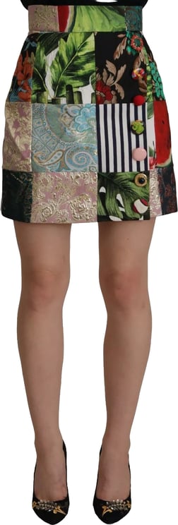 Dolce & Gabbana Dolce & Gabbana Multicolor Patchwork A-line Polyester Skirt