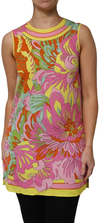 Dolce & Gabbana Dolce & Gabbana Multicolor Floral Roundneck Sleeveless Top