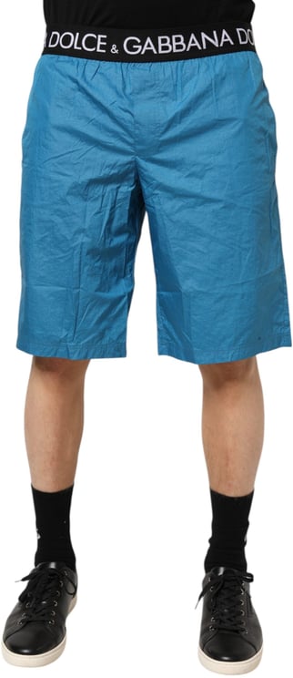 Dolce & Gabbana Dolce & Gabbana Blue Logo Waistband Beachwear Shorts Swimwear