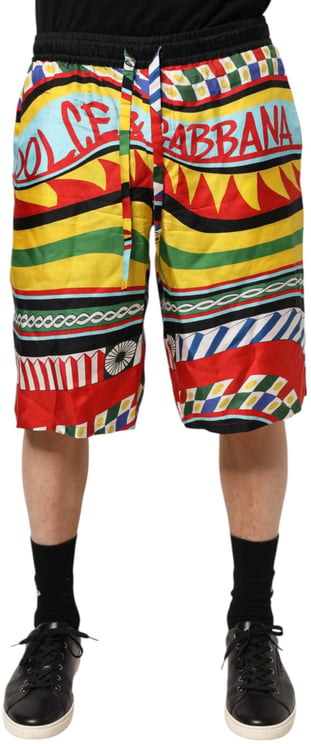 Dolce & Gabbana Dolce & Gabbana Multicolor Sicilian Carretto Shorts Swimwear