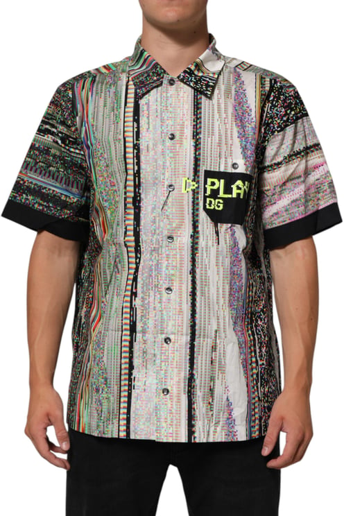 Dolce & Gabbana Dolce & Gabbana Multicolor Graphic Collared Casual Shirt