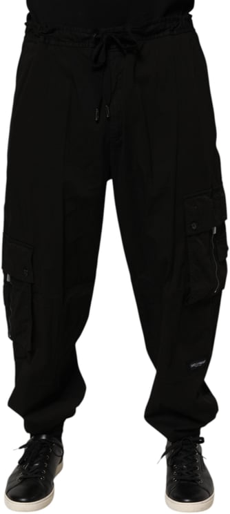 Dolce & Gabbana Dolce & Gabbana Black Cotton Cargo Jogger Sweatpants Pants