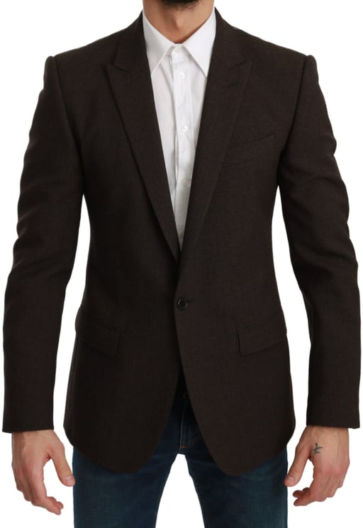 Dolce & Gabbana Dolce & Gabbana Brown Slim Fit Coat Jacket MARTINI Blazer