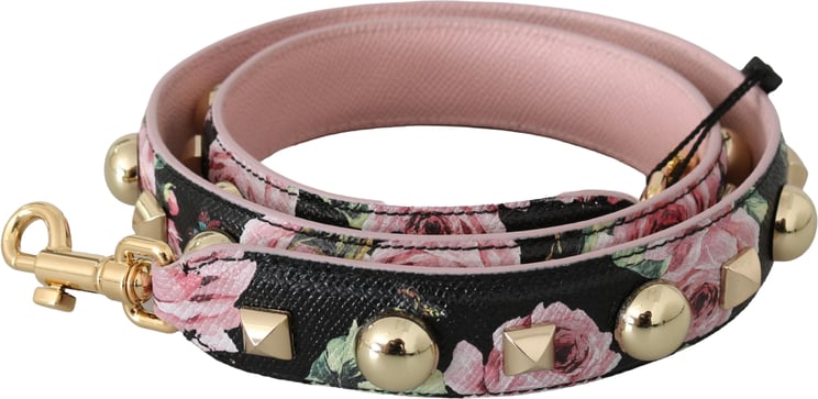 Dolce & Gabbana Dolce & Gabbana Pink Floral Leather Stud Accessory Shoulder Strap
