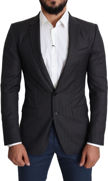 Dolce & Gabbana Dolce & Gabbana Black Wool Single Breasted Coat MARTINI Blazer
