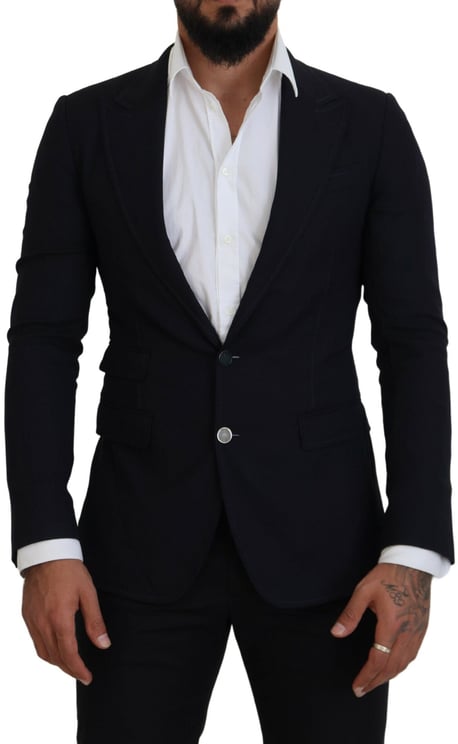 Dolce & Gabbana Dolce & Gabbana Blue Wool Formal Taormina Blazer