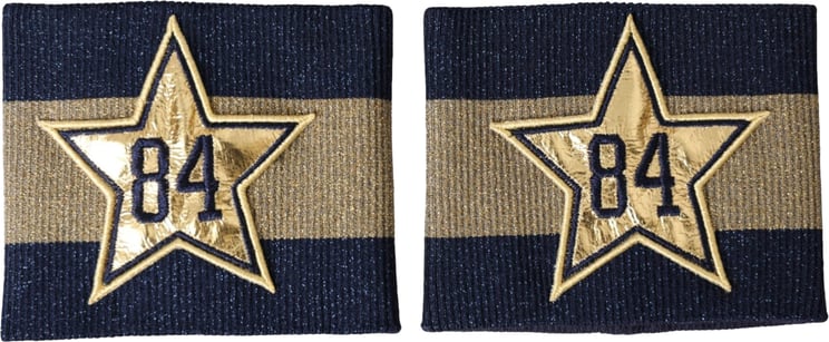 Dolce & Gabbana Dolce & Gabbana Black Gold Logo Star 84 Viscose Wristband