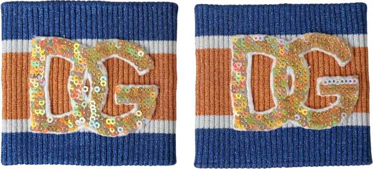 Dolce & Gabbana Dolce & Gabbana Multicolor Logo Sequin Viscose Wristband