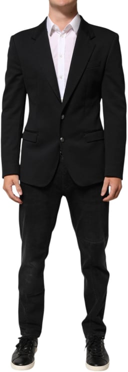 Dolce & Gabbana Dolce & Gabbana Dark Blue Cotton Men Jacket Coat Blazer Suit