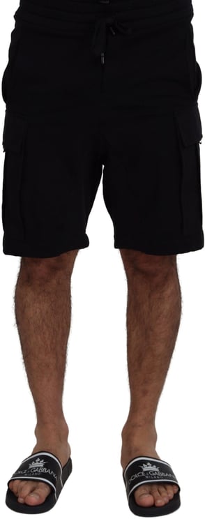 Dolce & Gabbana Dolce & Gabbana Black Cotton Bermuda Cargo Shorts