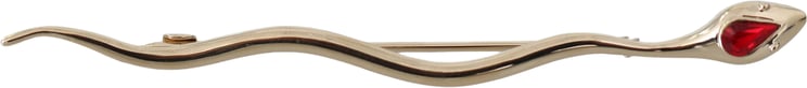 Dolce & Gabbana Dolce & Gabbana Silver Brass Crystal Spilla Serpente Brooch Pin