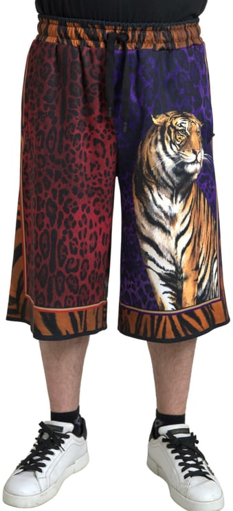 Dolce & Gabbana Dolce & Gabbana Multicolor Tiger Print Men Bermuda Shorts