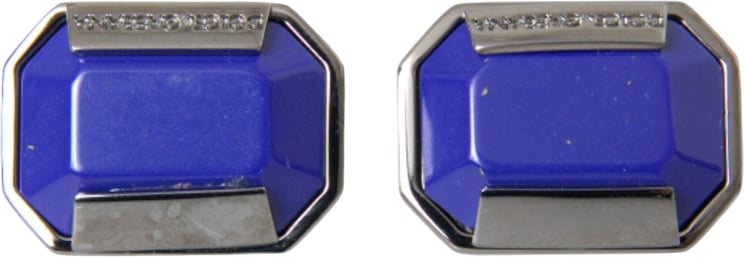 Dolce & Gabbana Dolce & Gabbana Silver Plated Brass Pin Crystal Cufflinks