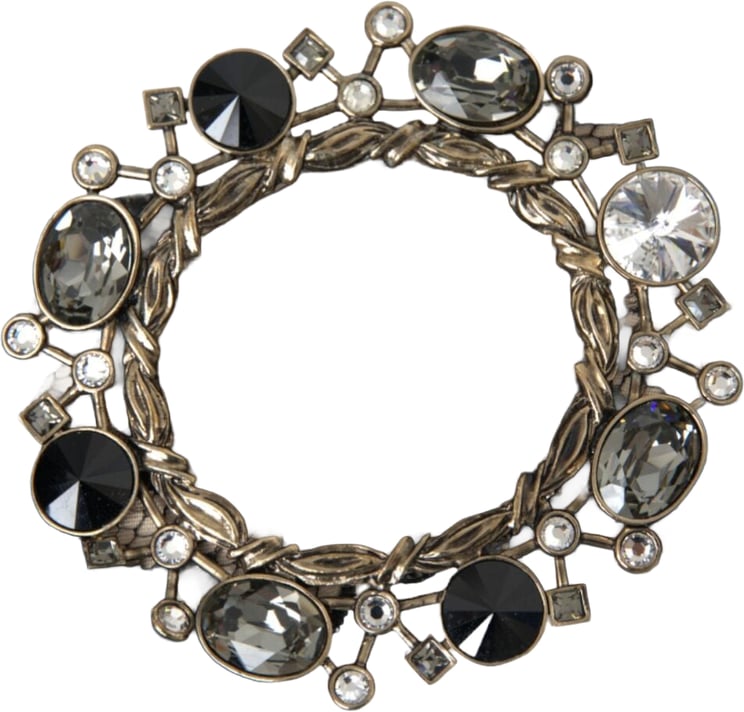 Dolce & Gabbana Dolce & Gabbana Black Lace Crystal Handmade Brooch Hair Pin