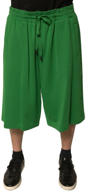Dolce & Gabbana Dolce & Gabbana Green Cotton Blend Men Bermuda Shorts