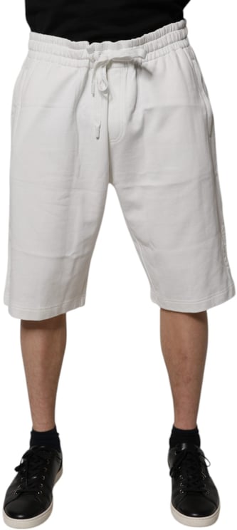 Dolce & Gabbana Dolce & Gabbana White Cotton Sweatshorts Men Bermuda Shorts