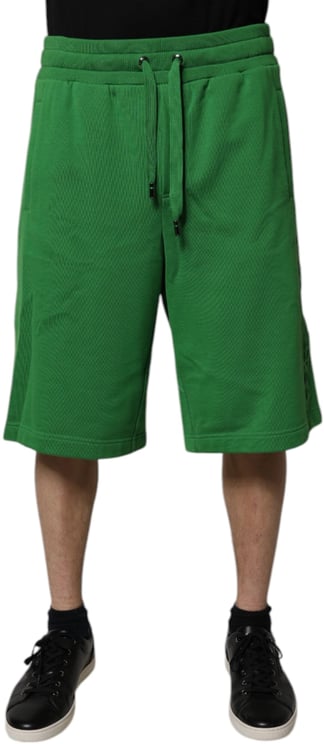 Dolce & Gabbana Dolce & Gabbana Green Cotton Men Sweatshorts Bermuda Shorts