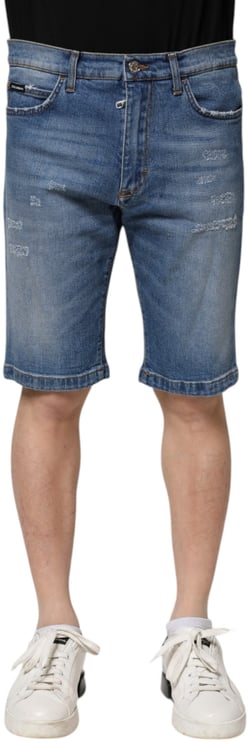 Dolce & Gabbana Dolce & Gabbana Blue Cotton Stretch Men Denim Bermuda Shorts