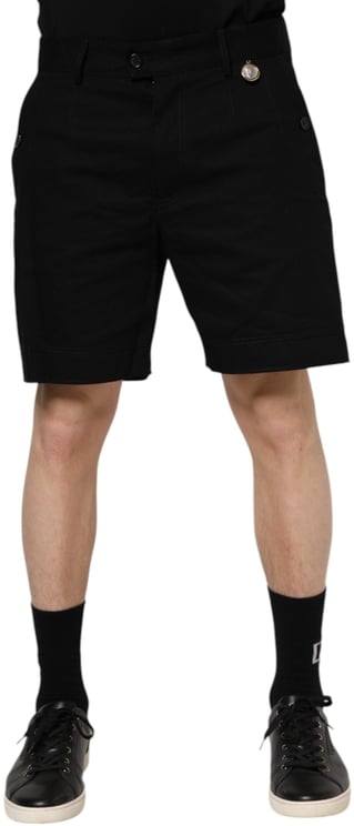 Dolce & Gabbana Dolce & Gabbana Black Cotton Knee Length Men Bermuda Shorts