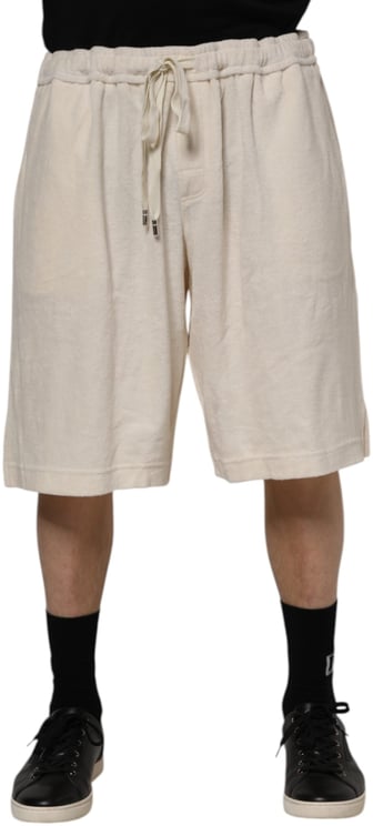Dolce & Gabbana Dolce & Gabbana Ivory Cotton Men Bermuda Sweatshorts Shorts