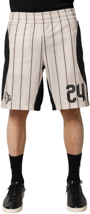 Dolce & Gabbana Dolce & Gabbana Off White Polyester DG Logo Sweatshorts Shorts