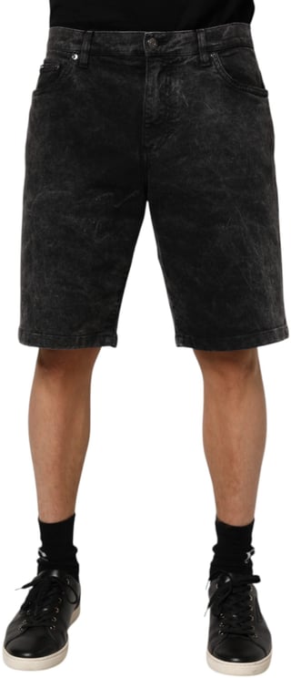 Dolce & Gabbana Dolce & Gabbana Black Cotton Mid Waist Denim Men Bermuda Short