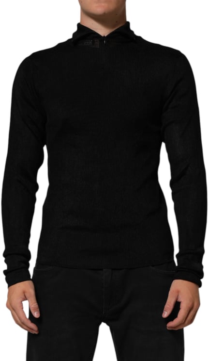 Dolce & Gabbana Dolce & Gabbana Black Viscose Turtle Neck Pullover Sweater