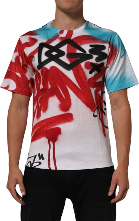 Dolce & Gabbana Dolce & Gabbana White Graffiti Crew Neck Short Sleeves T-shirt