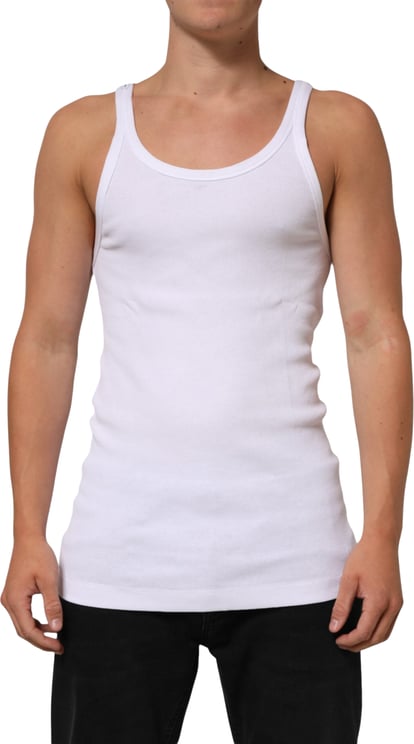 Dolce & Gabbana Dolce & Gabbana White Sleeveless Round Neck Tank Top T-shirt