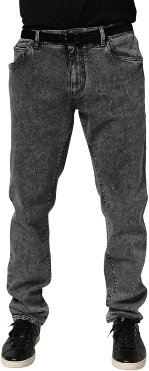 Dolce & Gabbana Dolce & Gabbana Gray Cotton Slim Fit Denim Trouser Jeans